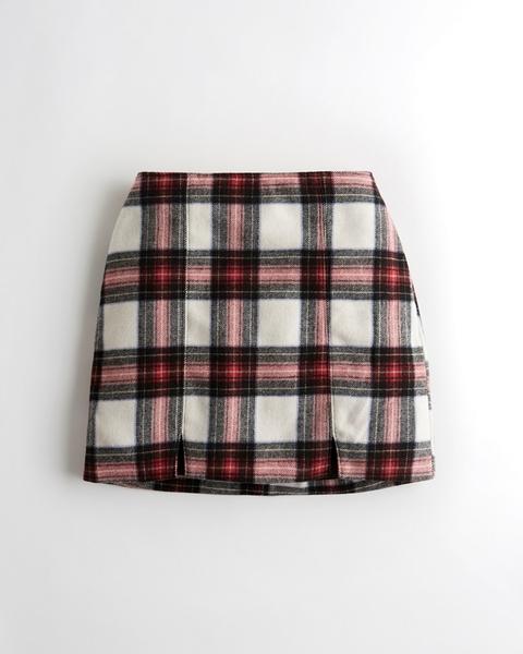 Ultra High-rise Plaid Skirt from 