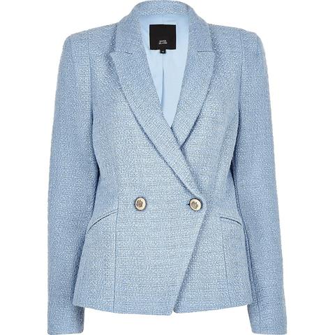cropped blue blazer
