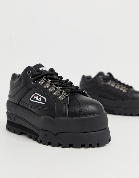 Fila Disruptor II Platform Wedge Sneakers In Black Exclusive To ASOS ...
