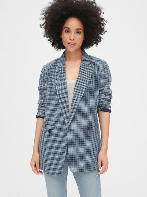 Classic Houndstooth Girlfriend Blazer