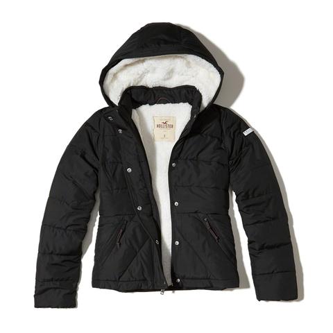 Sherpa-lined Puffer Jacket