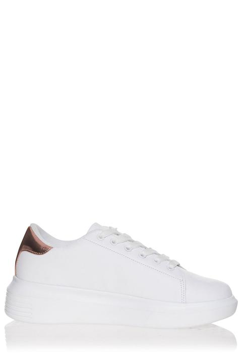 Lipsy Truffle Flatform Lace Up Trainer