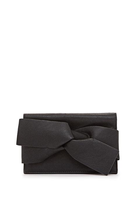 Alesha Black Bow Clutch Bag