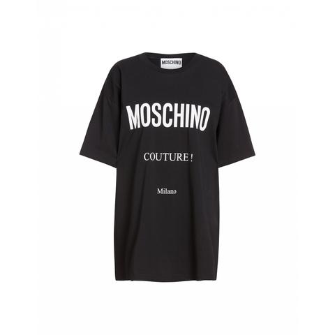 Camiseta En Jersey De Algodón Con Estampado Moschino Couture