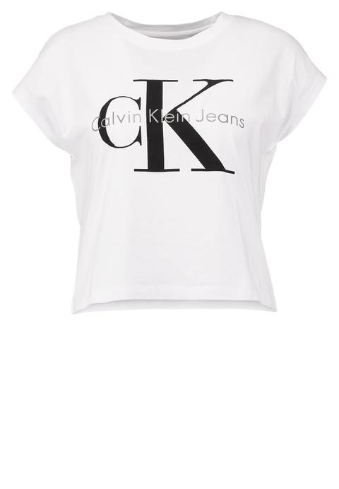 Calvin Klein Jeans Taka Tshirt Con Stampa White