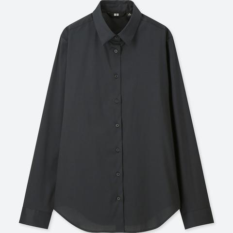 Chemise En Coton Supima Stretch Manches Longues Femme