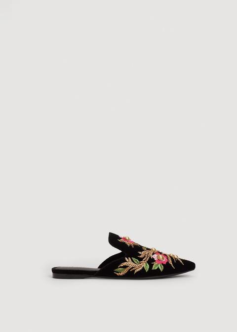 Zapato Bordado Floral