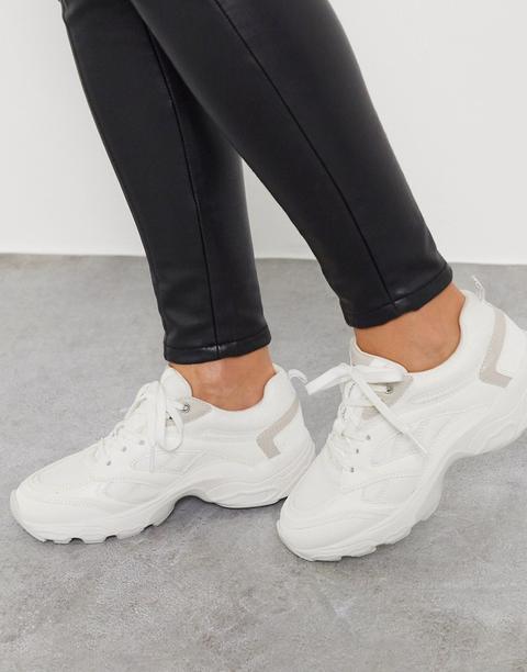 Zapatillas Blancas De Stradivarius-blanco