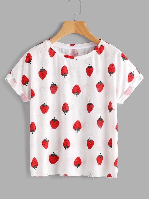 T-shirt Stampa Fragole