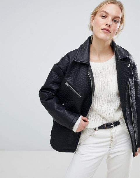 Asos Design Oversized Faux Leather Jacket