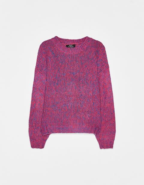 Zweifarbiger Strickpullover