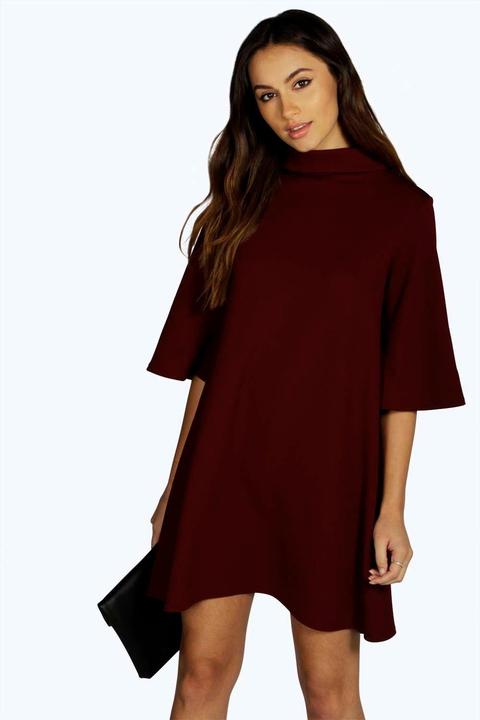 Sonia Turn Back Collar Shift Dress