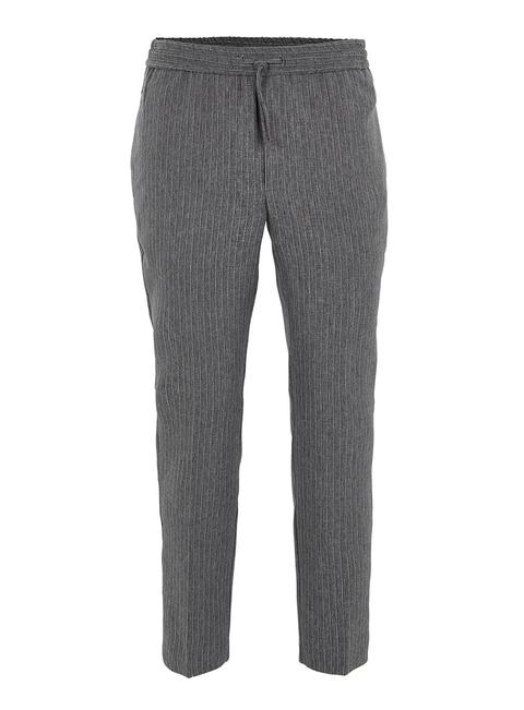 Mens Grey Pinstripe Smart Joggers, Grey