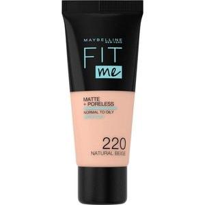 Maybelline Fit Me Matte Poreless Foundation 220 Nat Beige Natural Beige