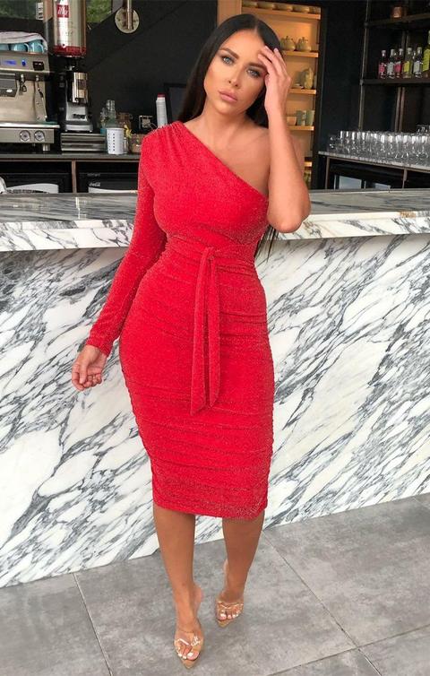 Femme luxe one shoulder hot sale dress