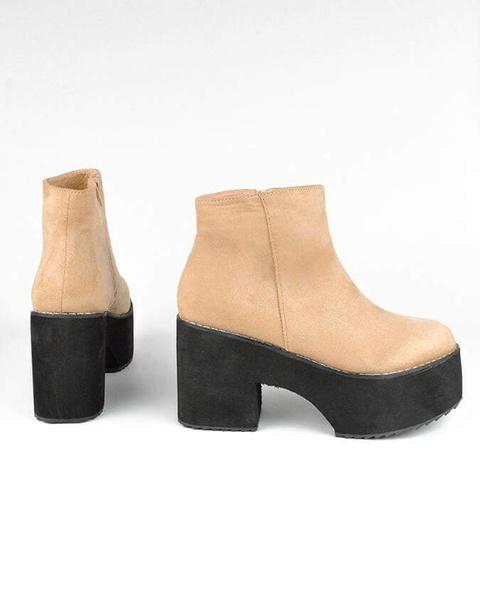 nude platform boots