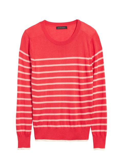 Silk Cashmere Crew-neck Sweater