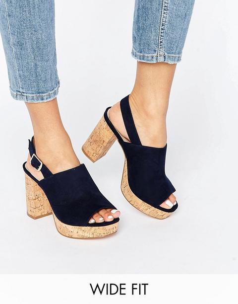 Sandalias De Tacón De Corte Ancho Tammy De Asos