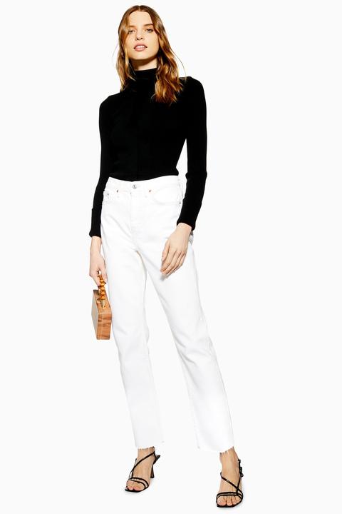 topshop off white straight jeans