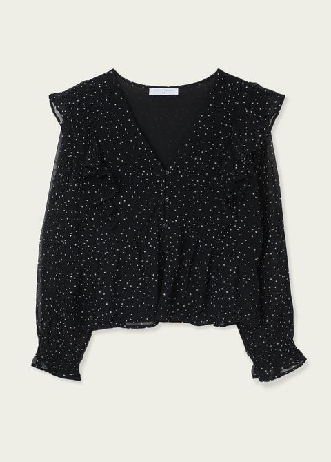 Blusa Volantes Topos