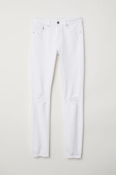 Skinny Regular Ankle Jeans - White - Damen