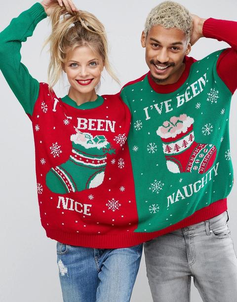 Jersey Con Diseño Navideño Para Dos Personas De Boohoo