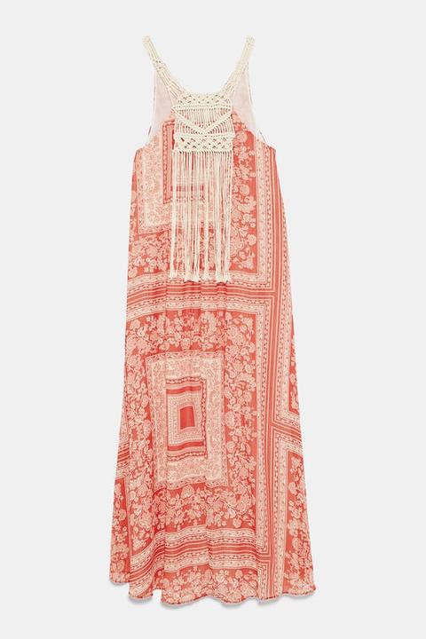 Vestido Combinado Estampado