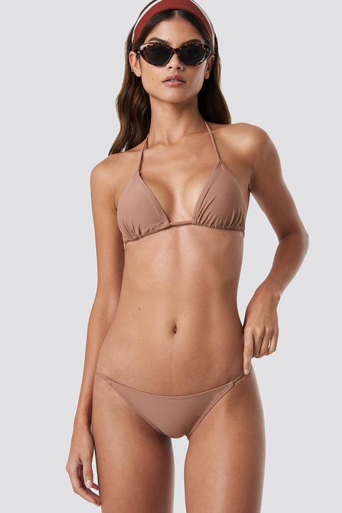 Thin Strap Bikini Briefs Beige