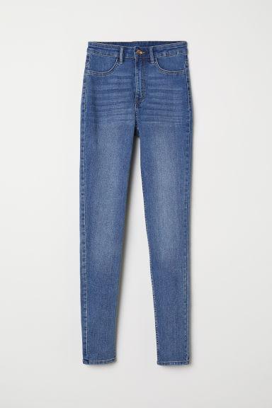 H & M - Super Skinny High Jeans - Blu