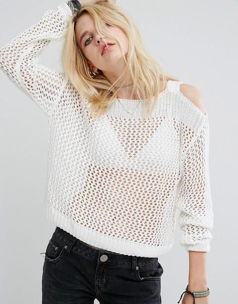 Noisy May - Maglia Con Spalle Scoperte - Bianco