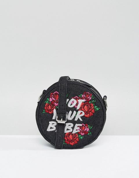 Bolso Bandolera Con Flores Bordadas Not Your Babe De Skinnydip