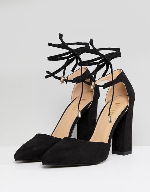 Raid Pamela Black Ankle Tie Block 