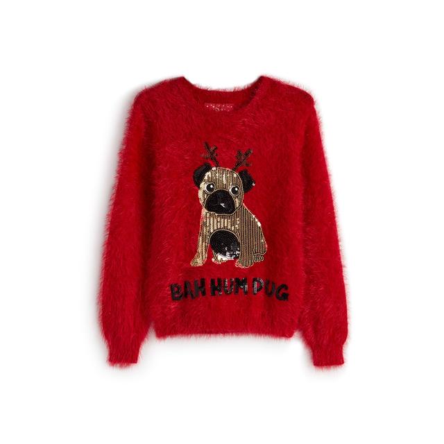 kids pug christmas jumper