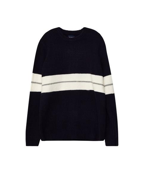 Maglia In Lana Striscia Sul Petto