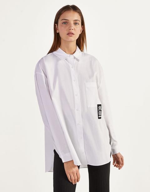 Chemise En Popeline Fendue