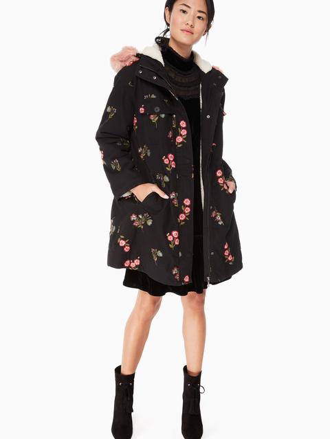 Embroidered Twill Coat