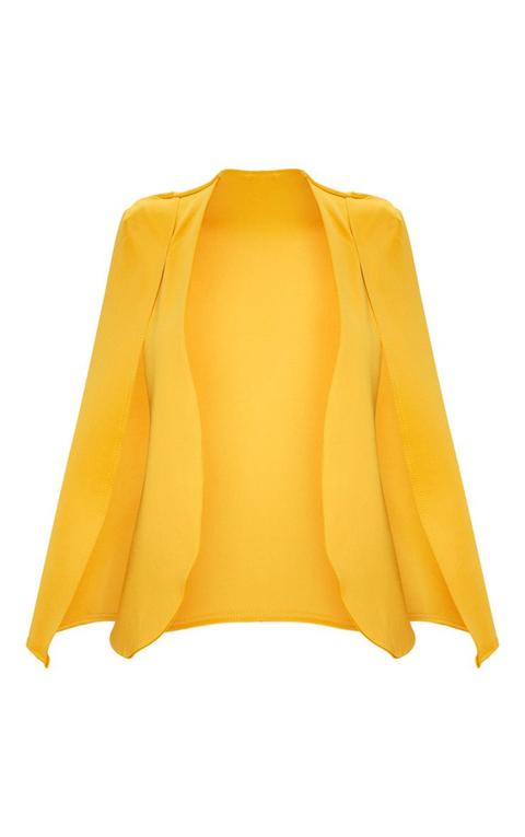 Yellow sales cape blazer