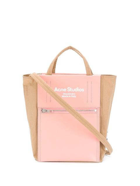 Acne Studios Bolso Shopper Con Logo Estampado - Rosa