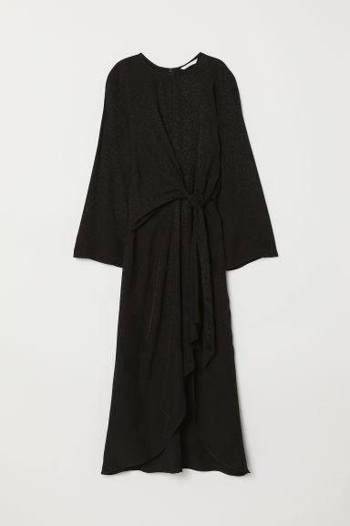 Robe En Tissu Jacquard - Noir