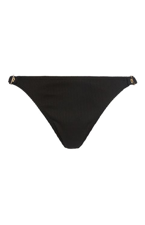 Schwarze Bikinihose Mit Schnallen