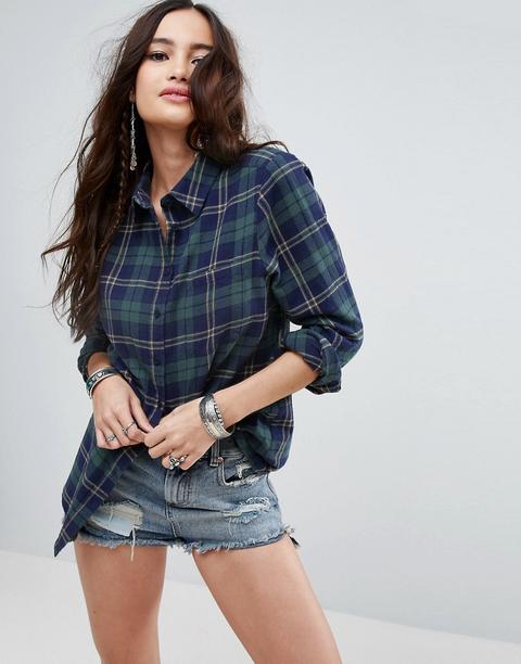 Asos - Blackwatch - Camicia Boyfriend A Quadri - Multicolore