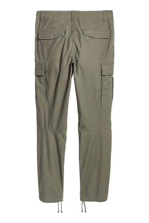 H & M - Pantaloni Cargo - Verde