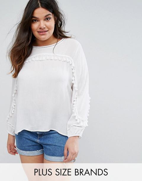 Blusa Con Detalle De Borla De Missguided Plus