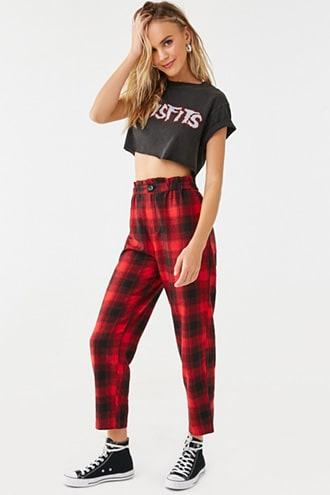 red plaid pants forever 21