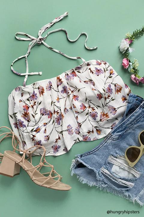 Crop Top Floral - Contemporary