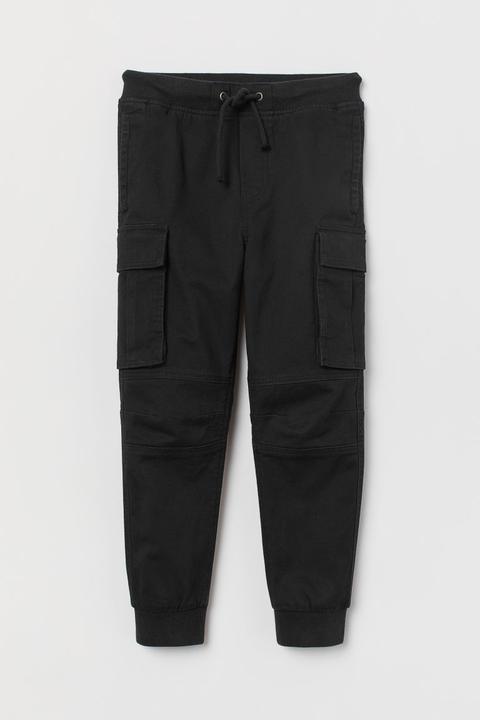 H & M - Pantaloni Cargo - Nero