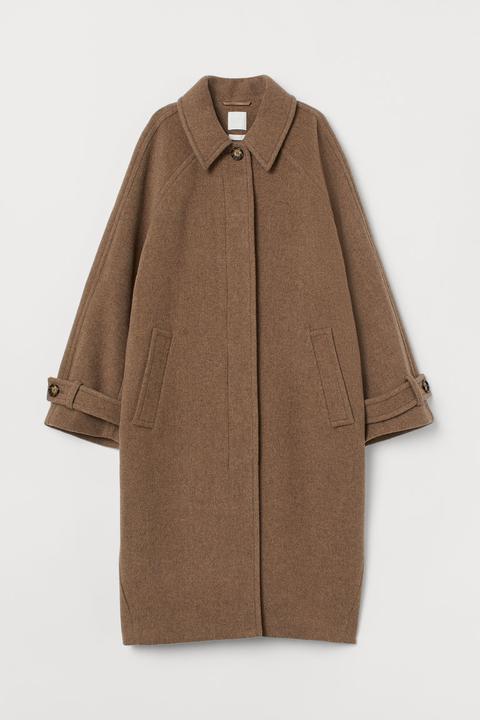 Wool-blend Coat - Beige