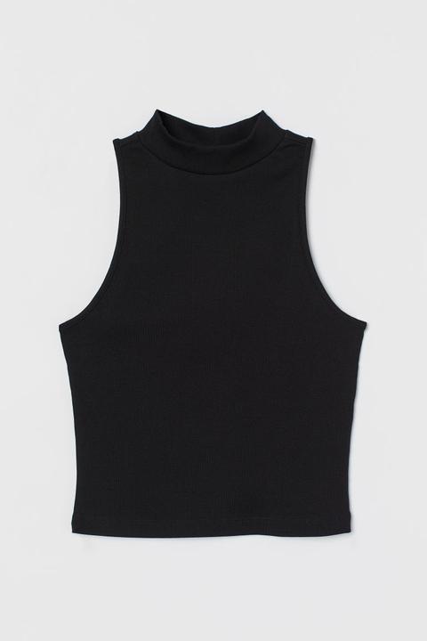 Top Con Cuello Perkins - Negro