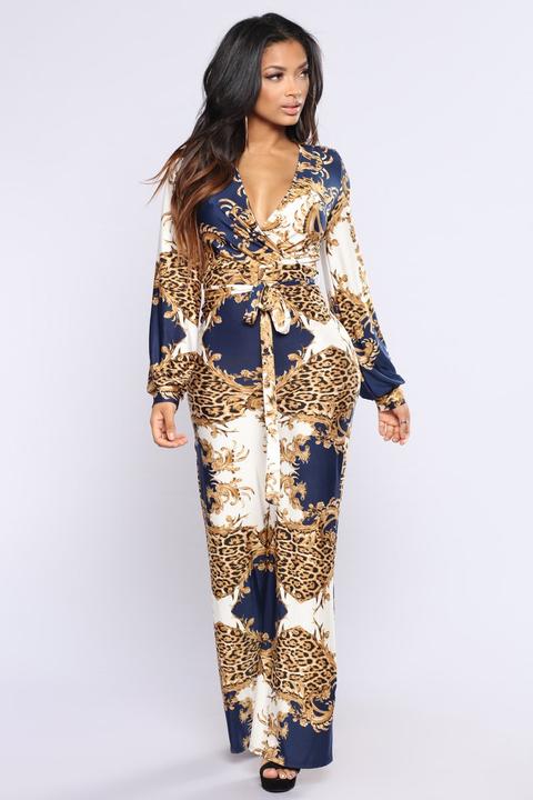 Beastly Beauty Jumpsuit - Navy