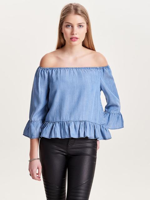 Off-shoulder 3/4 Sleeved Top